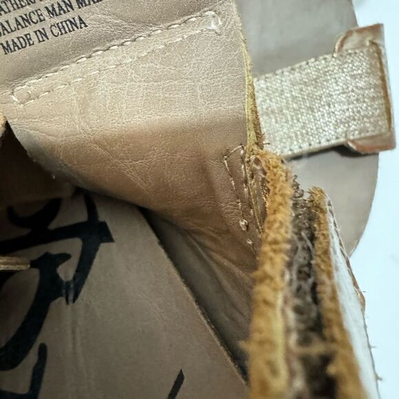 OTBT Trailblazer Wedge Gold Leather / Fabric Size 9.5 M - Picture 8 of 9
